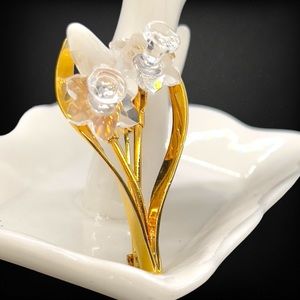 Vintage Swarovski (Swan) Crystal Memories Mini Daffodil Brooch